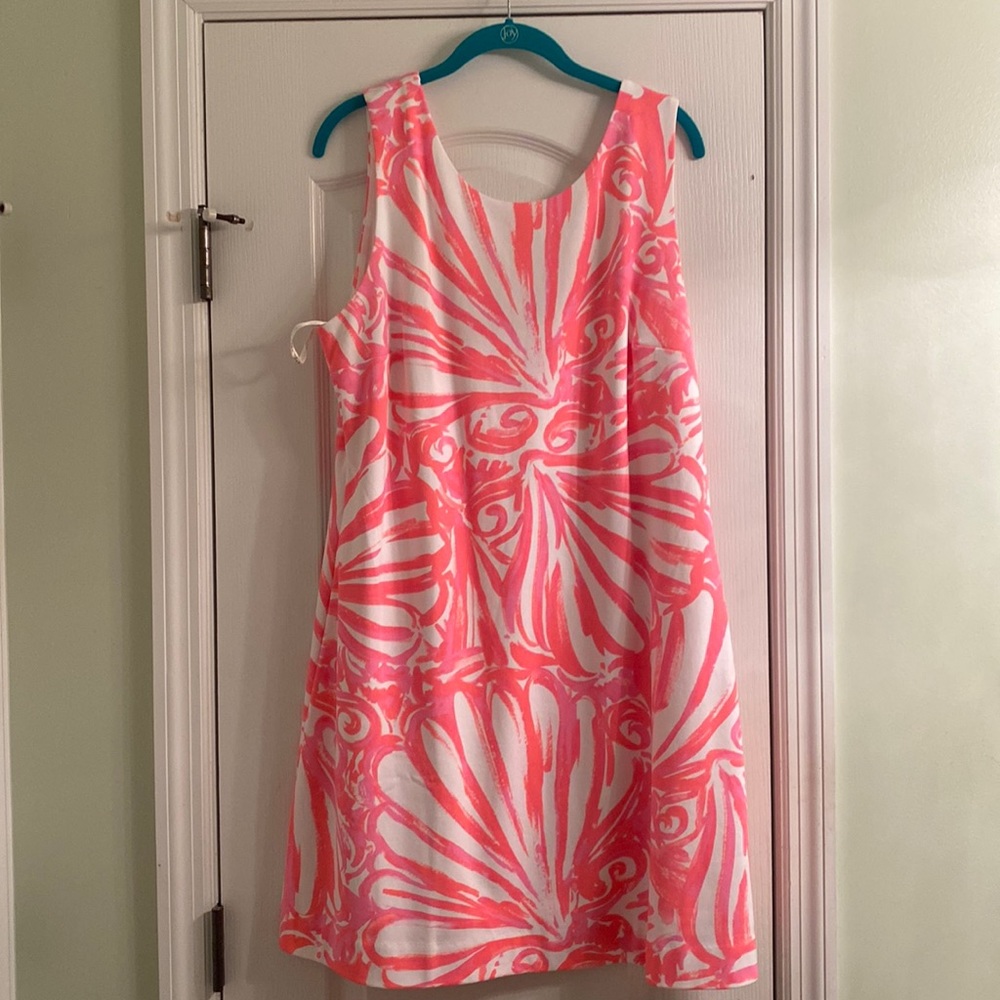 Lilly Pulitzer callie shift xl pink sun ray shimmy shimmy